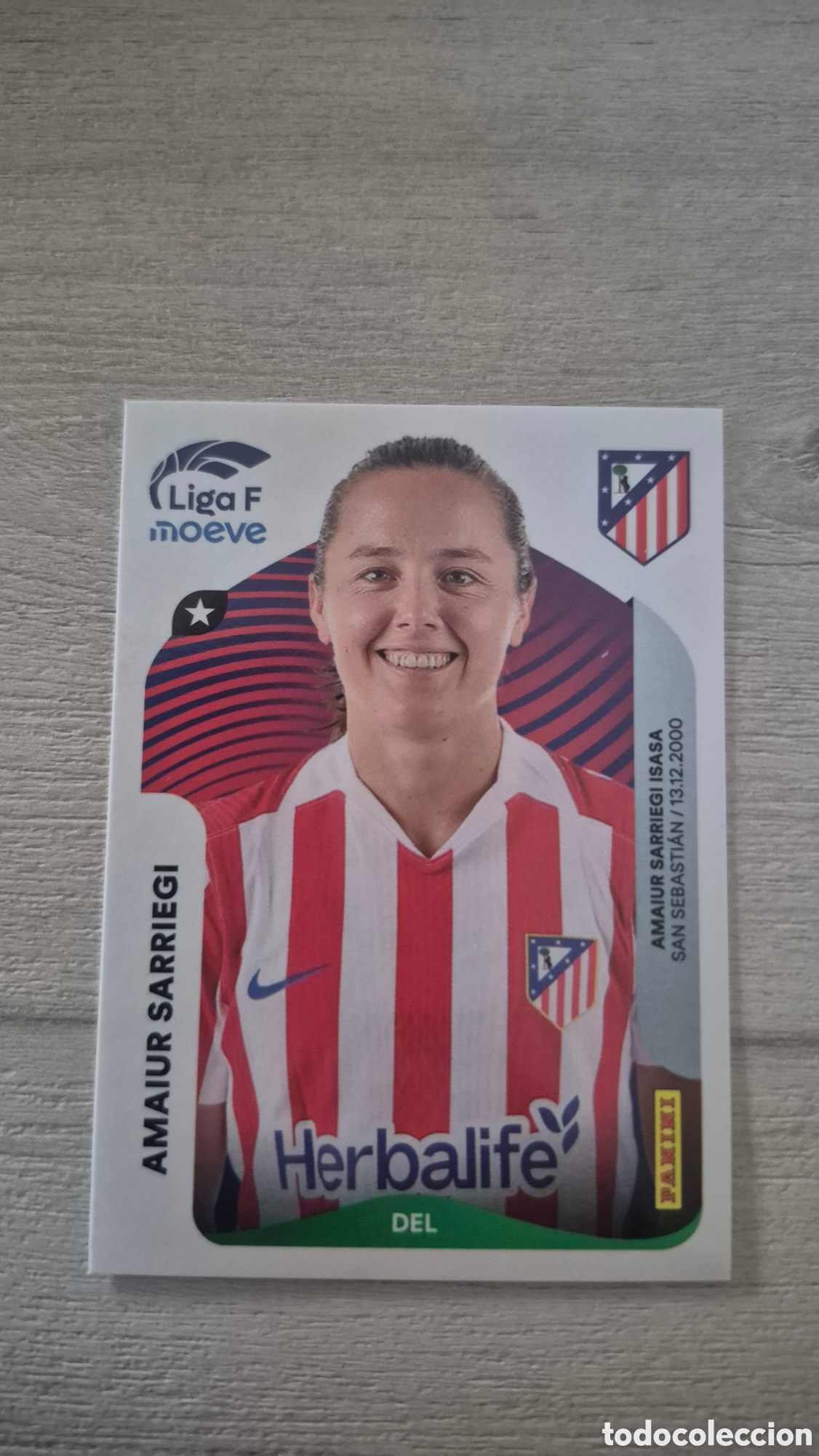 Cromos de F&uacute;tbol: N&deg;61 Atl&eacute;tico Madrid Amaiur Sarriegi Liga Femenina 25/26