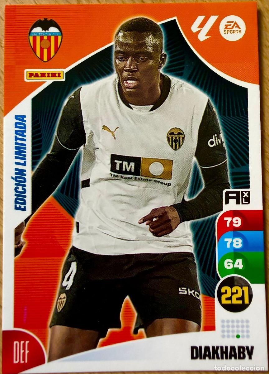 Figurine di Calcio: DIAKHABY VALENCIA LIMITADA ADRENALYN XL 24 25 2024 2025 LIGA PANINI CARTAS FUTBOL