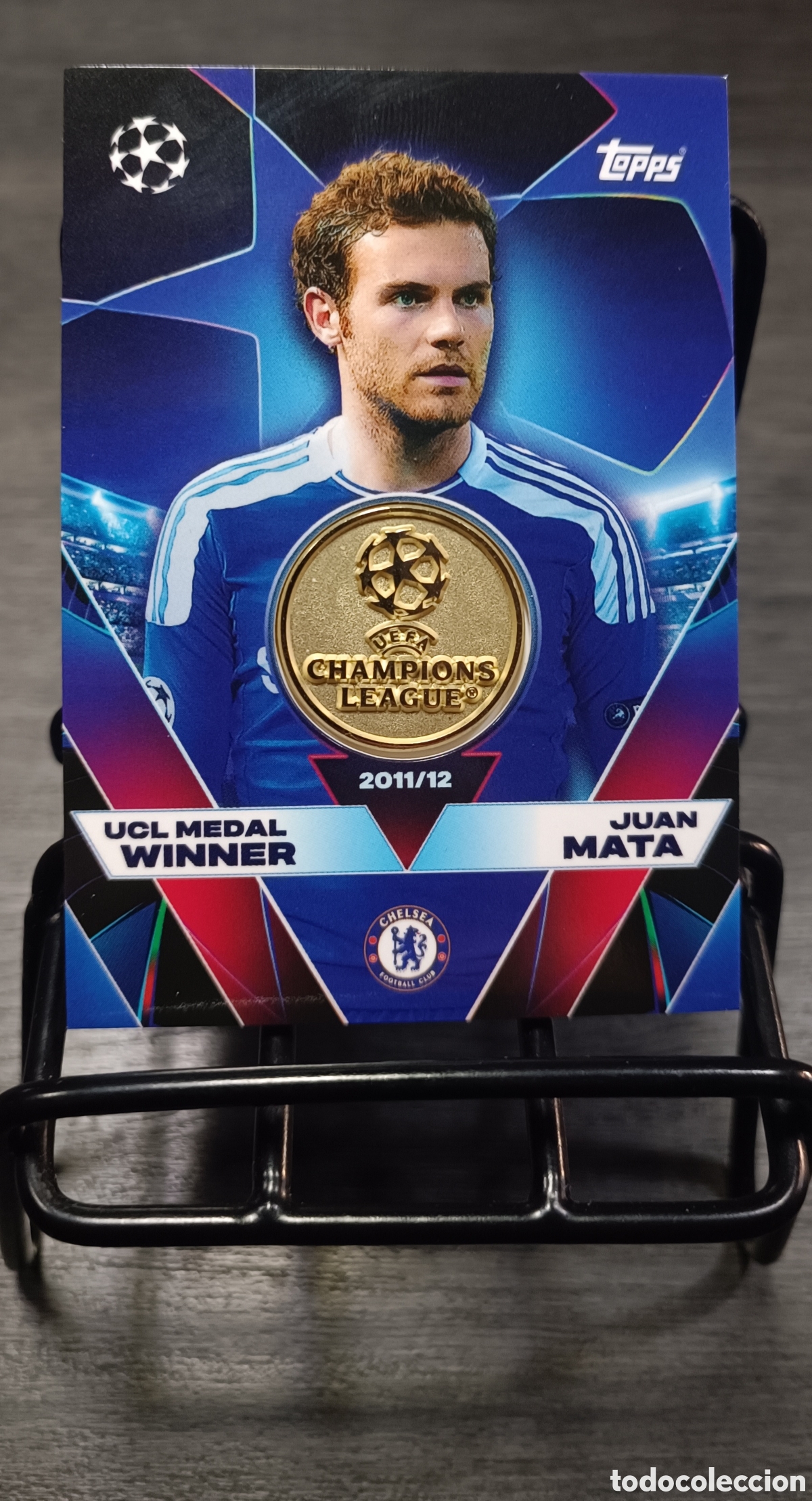 Cromos de Futebol: Topps Juan Mata UCL Winner Medal
