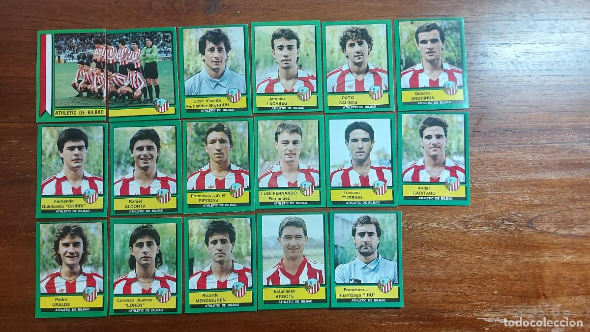 Cromos de f&uacute;tbol: ATHLETIC CLUB de BILBAO - PANINI FUTBOL 90 - 17 cromos nuevos ( falta el escudo ) 1989/90 89/90