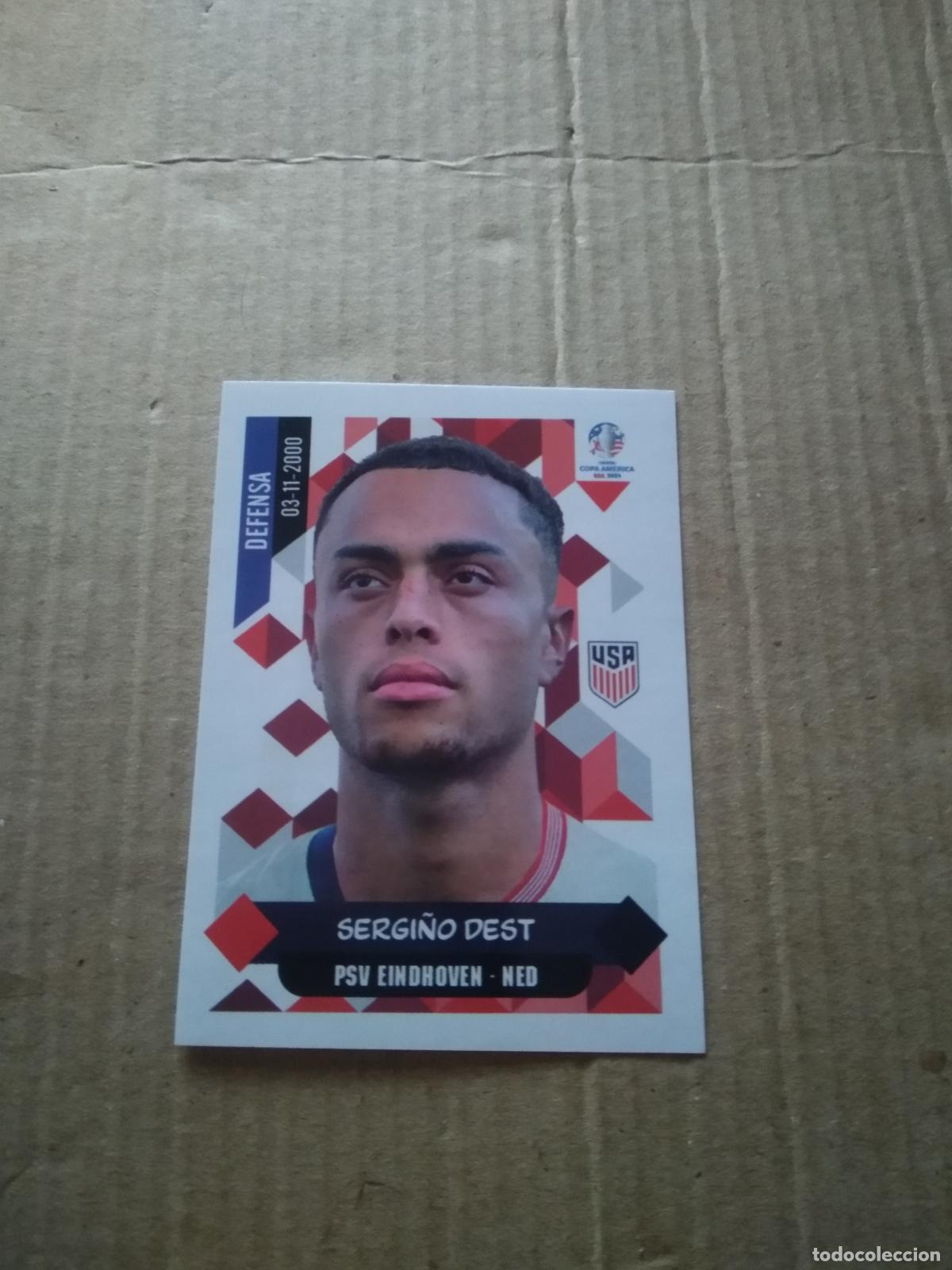 Cromos de F&uacute;tbol: 136 SERGI&Ntilde;O DEST ESTADOS UNIDOS USA CROMO FUTBOL COPA AMERICA 2024 EDITORIAL MAJESTAD