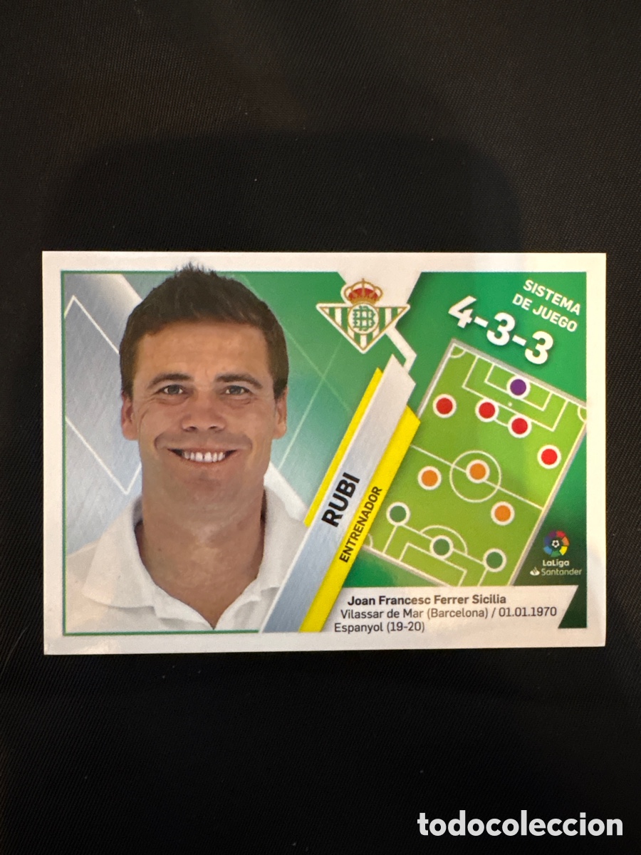 Figurine di Calcio: RUBI ENTRENADOR BETIS NUMERO 10 LIGA ESTE 2019 2020