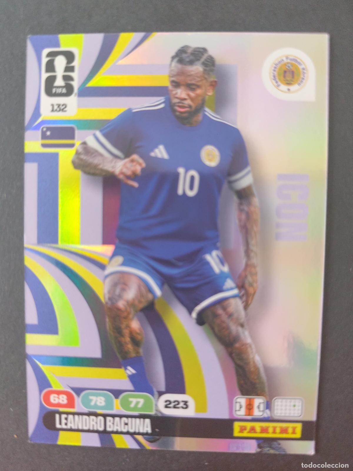Fu&szlig;ball-Sticker: 132 LEANDRO BACUNA ICON CURAZAO ADRENALYN MUNDIAL FIFA WORLD CUP 2026 PANINI