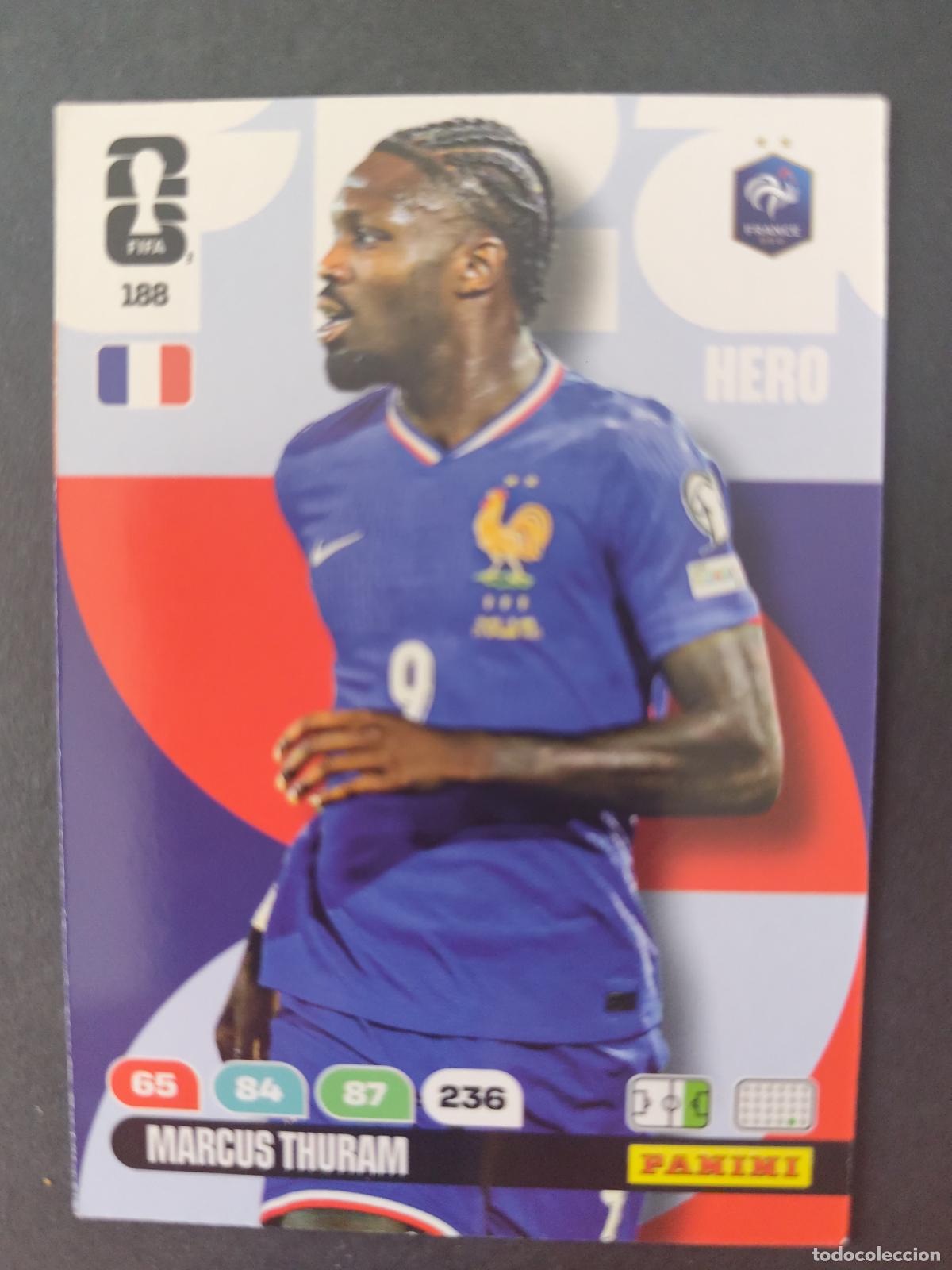 Cartes &agrave; collectionner de Football: 188 MARCUS THURAM FRANCIA ADRENALYN MUNDIAL FIFA WORLD CUP 2026 PANINI