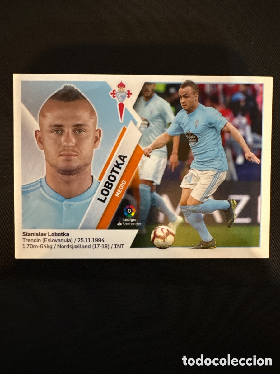 Fu&szlig;ball-Sticker: LOBOTKA CELTA DE VIGO NUMERO 8 LIGA ESTE 2019 2020