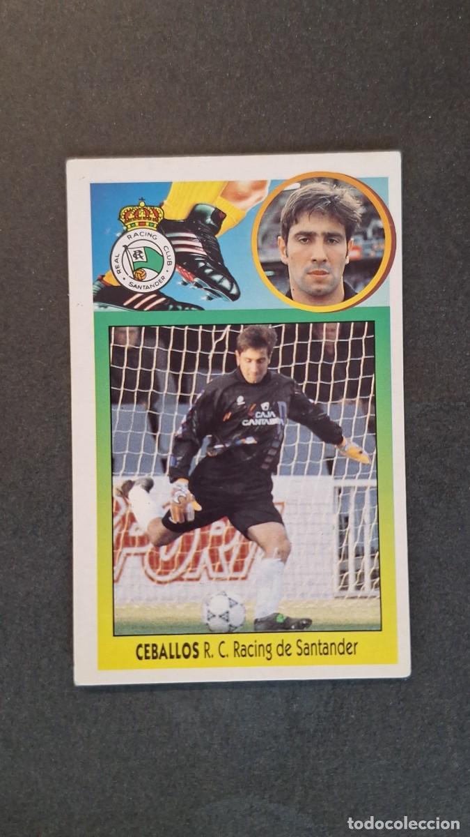 Figurine di Calcio: L2 CEBALLOS RACING DE SANTANDER LIGA ESTE 1993 1994 93 94 CARTON NUNCA PEGADO SIN PEGAR