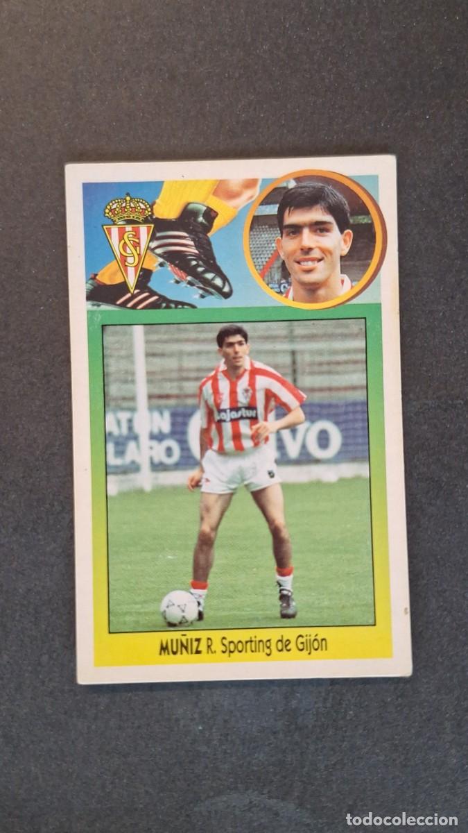 Cromos de F&uacute;tbol: L2 MU&Ntilde;IZ SPORTING DE GIJON LIGA ESTE 1993 1994 93 94 CARTON NUNCA PEGADO SIN PEGAR