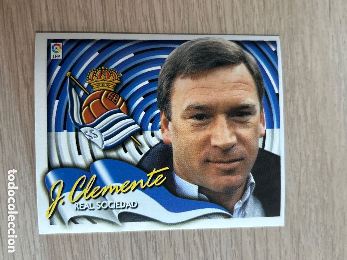 Cromos de F&uacute;tbol: JAVIER CLEMENTE ENTRENADOR REAL SOCIEDAD LIGA ESTE 2000 2001 00 01 NUNCA PEGADO SIN PEGAR