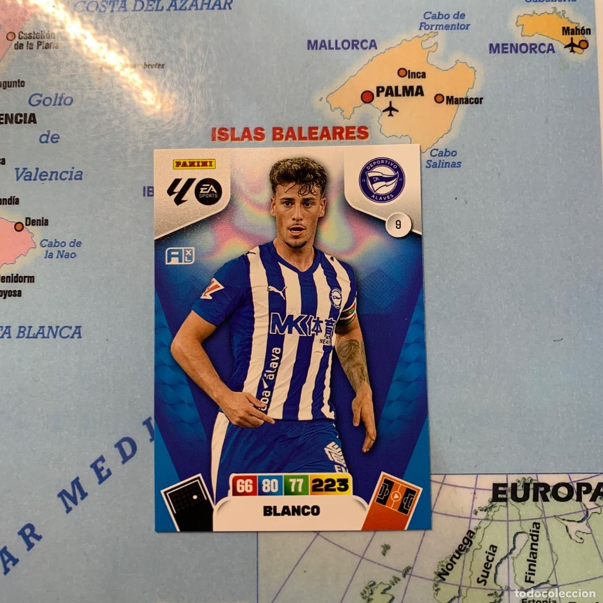 Figurine di Calcio: Blanco n&uacute;mero 9 del Alav&eacute;s cromo adrenalyn XL 25-26 2025-2026