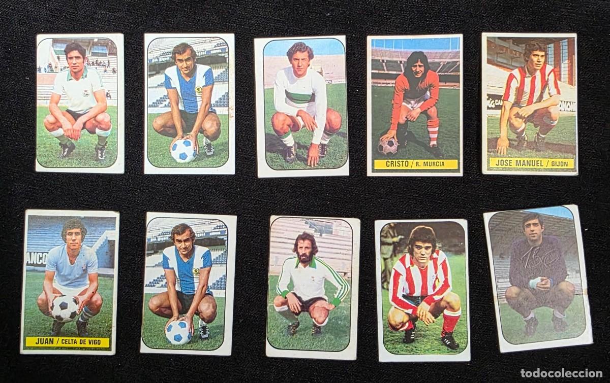 Cromos de f&uacute;tbol: Lote de 10 cromos vintage de f&uacute;tbol a&ntilde;os 70 &ndash; Jugadores de equipos espa&ntilde;oles | Coleccionismo