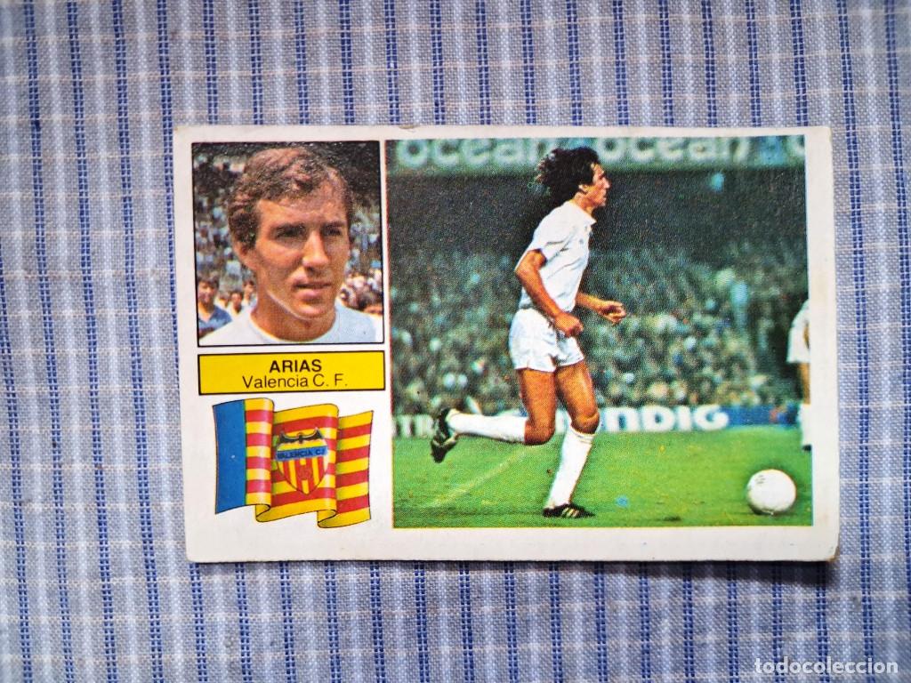 Fu&szlig;ball-Sticker: Cromo Liga 1982 1983. Ediciones Este. Arias. Valencia C.F. Cromo sin usar.