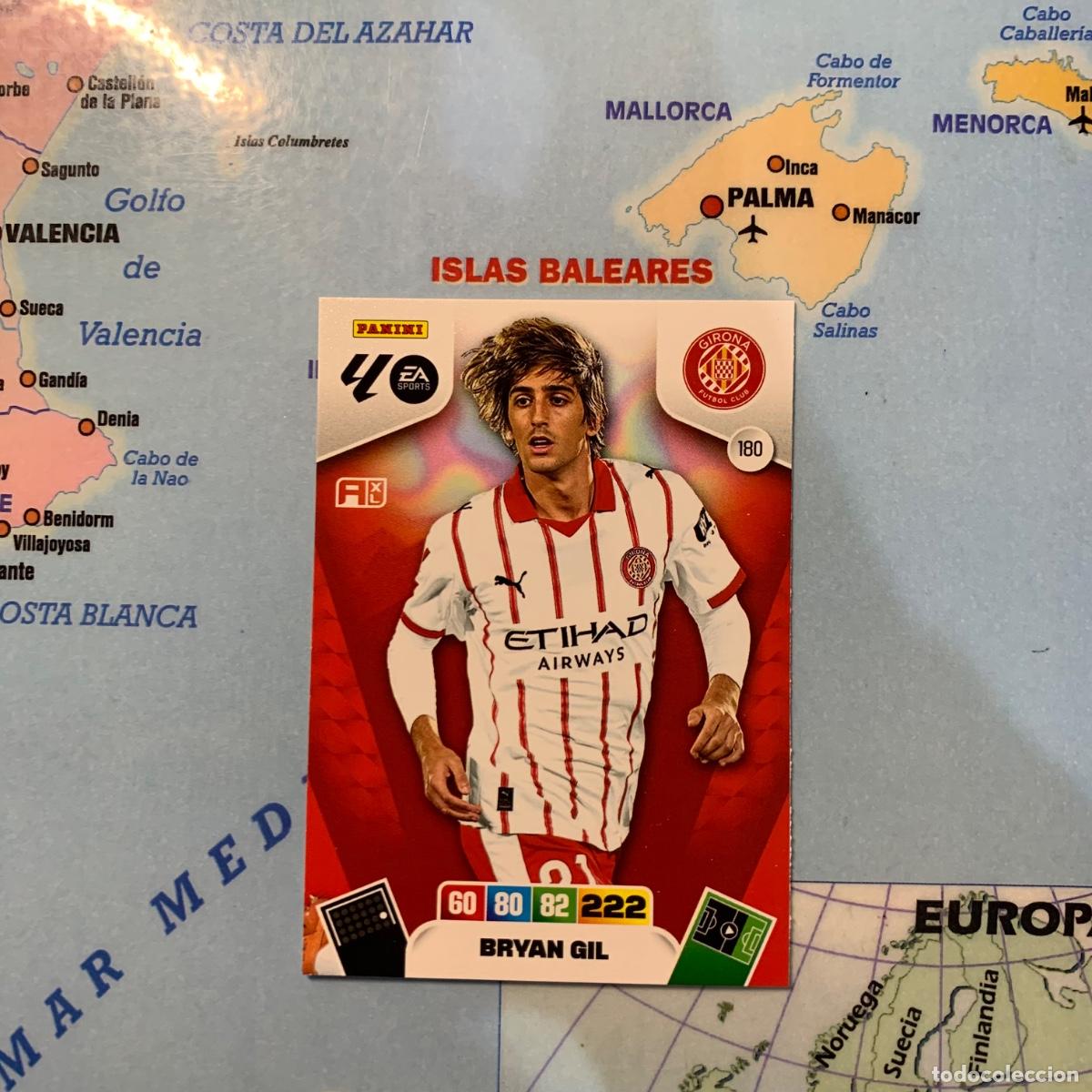 Cromos de F&uacute;tbol: Bryan Gil n&uacute;mero 180 del Girona cromo adrenalyn XL 25-26 2025-2026