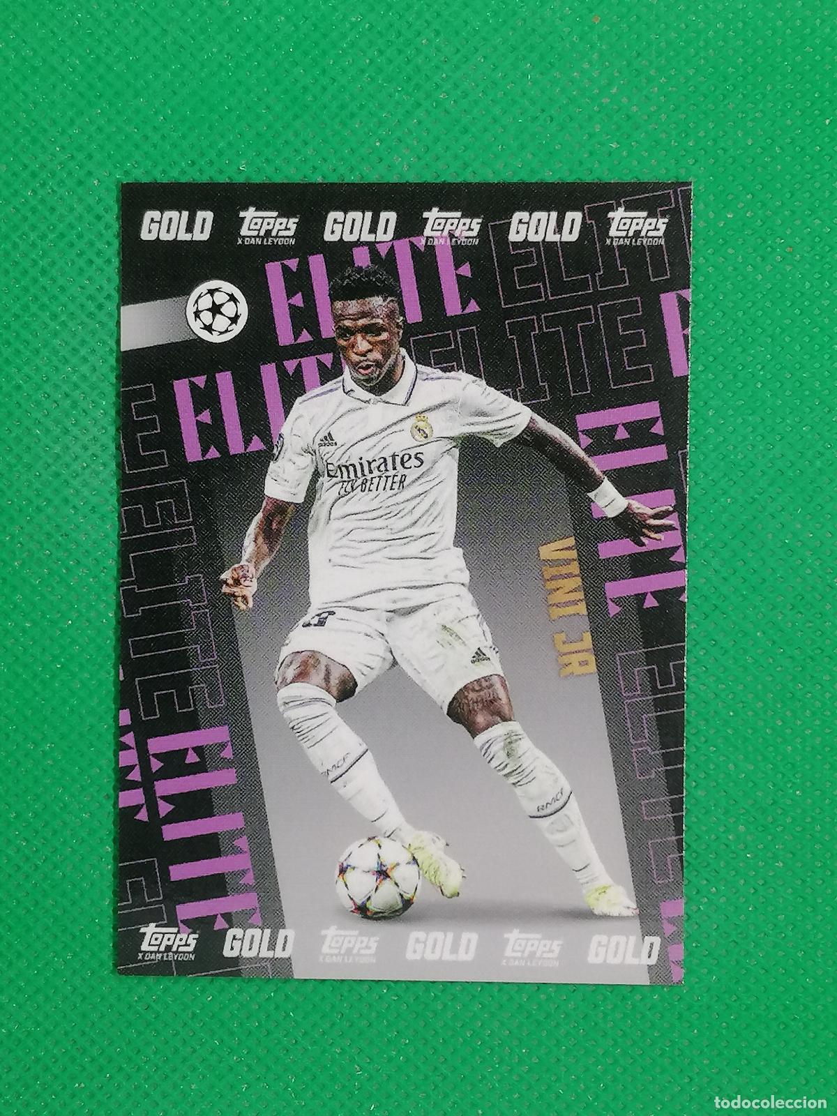 Cromos de f&uacute;tbol: VINI JR REAL MADRID ELITE GOLD ⚽ TOPPS UCL X DAN LEYDON 22 23 2022 2023 ⚽