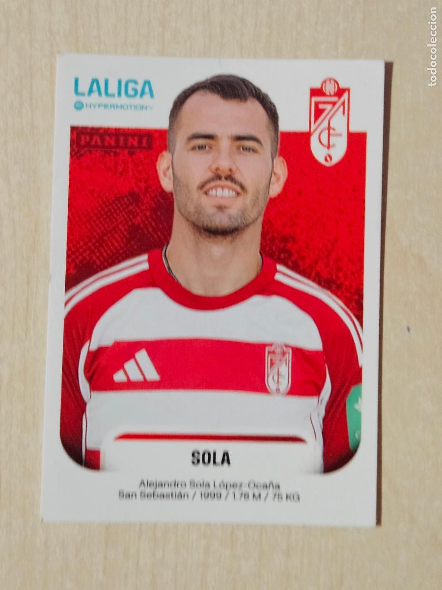 Figurine di Calcio: N&ordm; 215 SOLA - GRANADA - CROMO - LIGA HYPERMOTION 2025 2026 SEGUNDA DIVISION 25 26