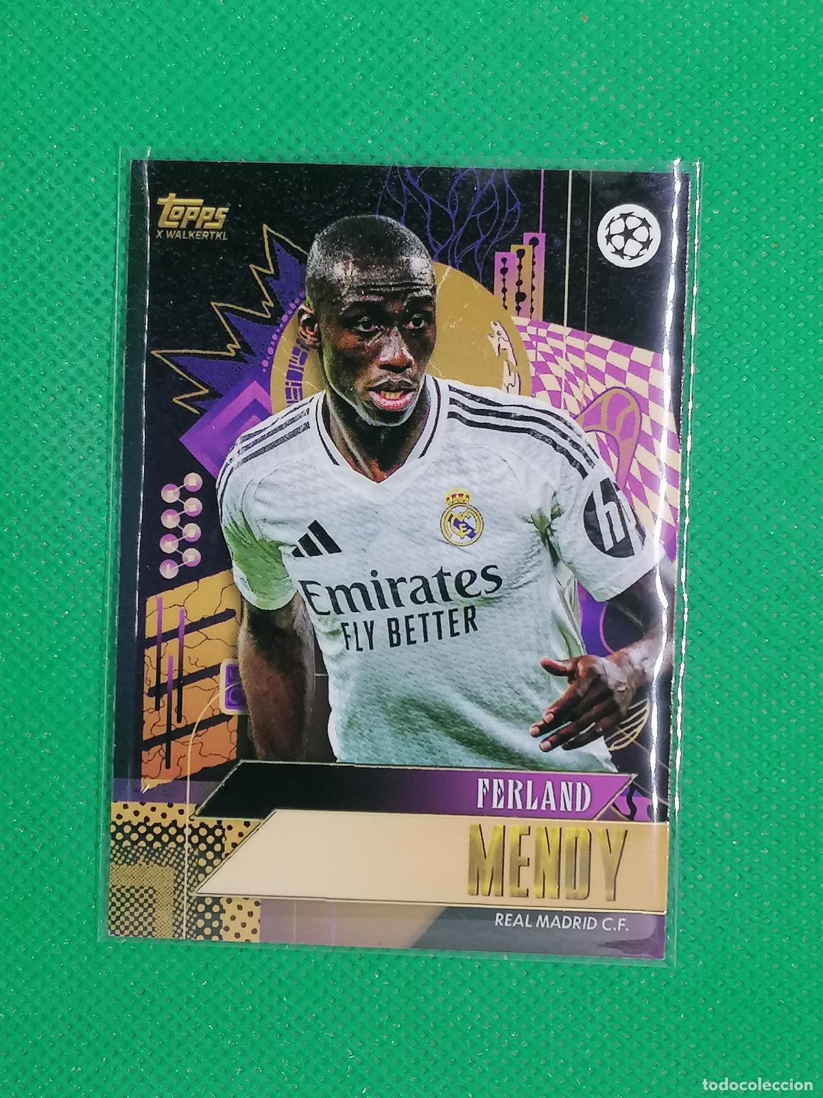 Figurine di Calcio: FERLAND MENDY REAL MADRID CURRENT STARS ⚽ TOPPS UCC GOLD X WALKERTKL 23 24 2023 2024 ⚽