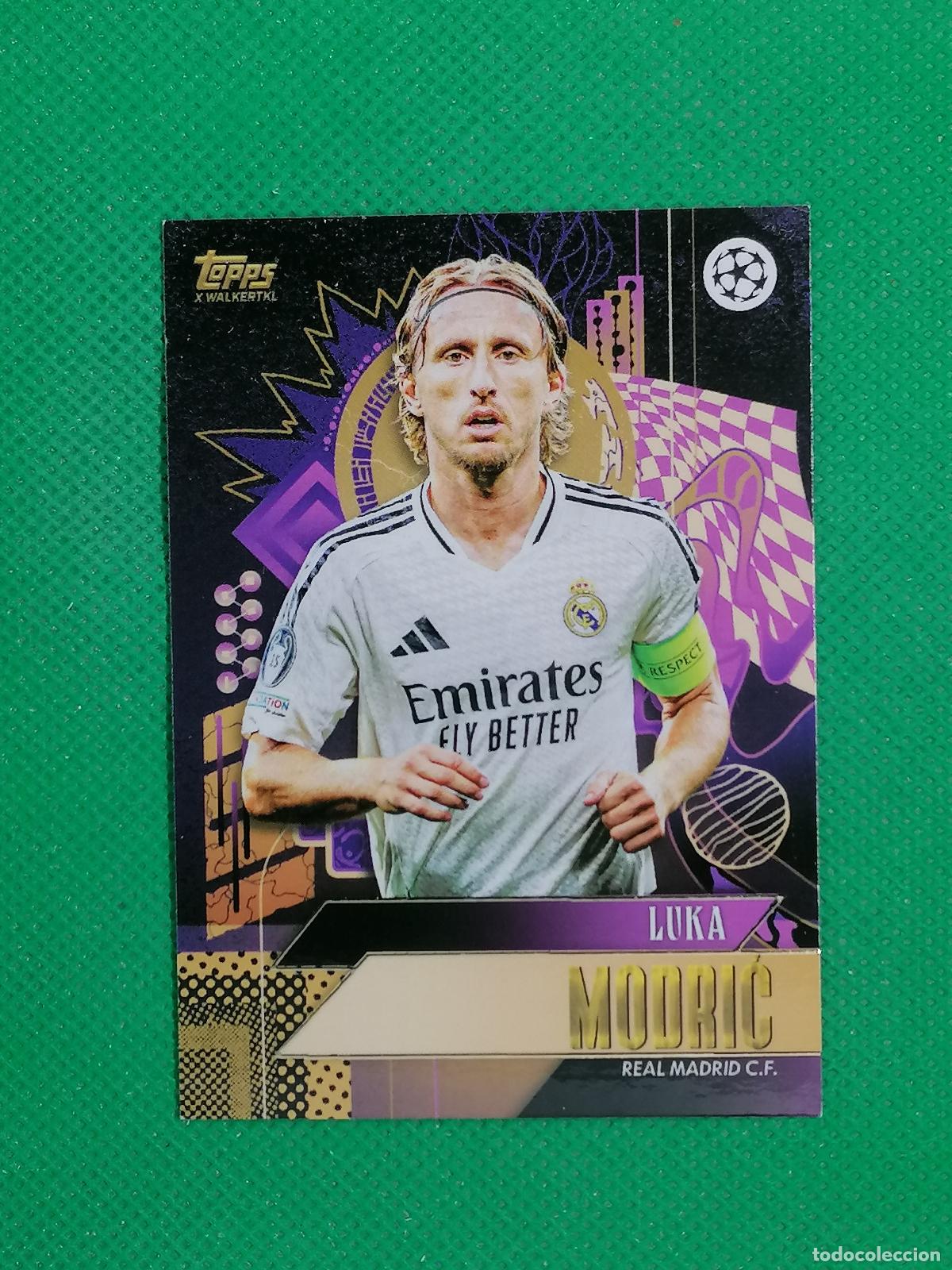 Cromos de F&uacute;tbol: LUKA MODRIC REAL MADRID CURRENT STARS ⚽ TOPPS UCC GOLD X WALKERTKL 23 24 2023 2024 ⚽