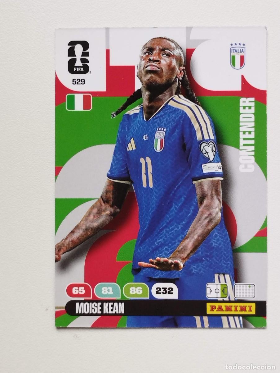 Cromos de Futebol: CROMO CARD ADFRENALYN MUNDIAL WORLD CUP 2026 CONTENDER 529 MOISE KEAN ITALIA