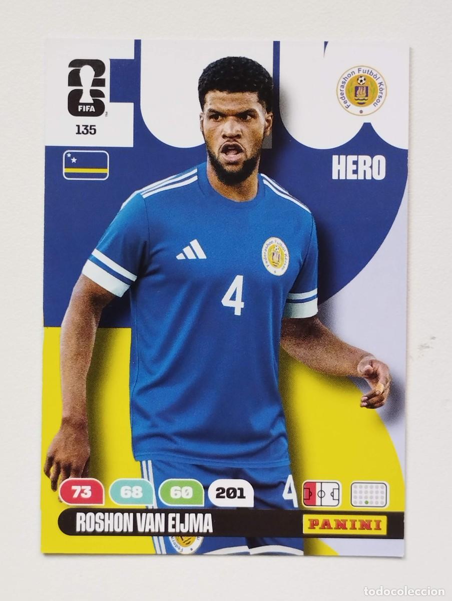 Cromos de Futebol: CROMO CARD ADRENALYN MUNDIAL WORLD CUP 2026 HERO 135 ROSHON VAN EIJMA CURAZAO