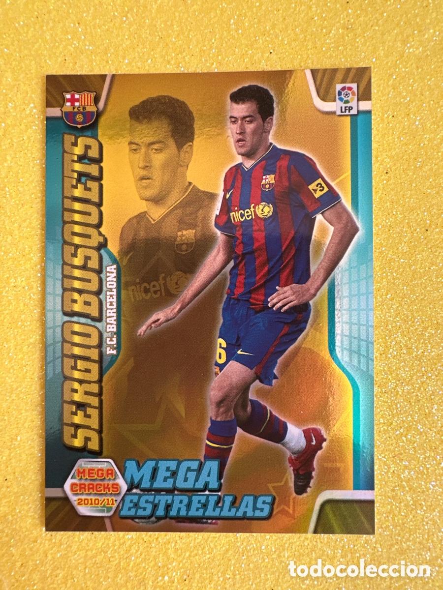 Cromos de F&uacute;tbol: 373 BUSQUETS(F.C.BARCELONA) MEGAESTRELLAS MEGACRACKS 2010-2011 10 11 TRADING CARD