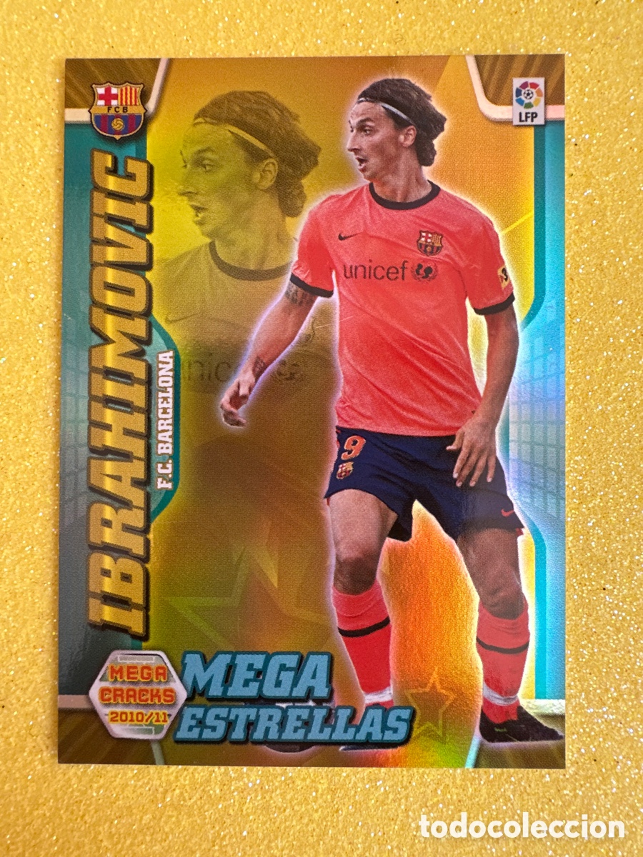 Cromos de F&uacute;tbol: 393 IBRAHIMOVIC (F.C.BARCELONA) MEGAESTRELLAS MEGACRACKS 2010-2011 10 11 TRADING CARD