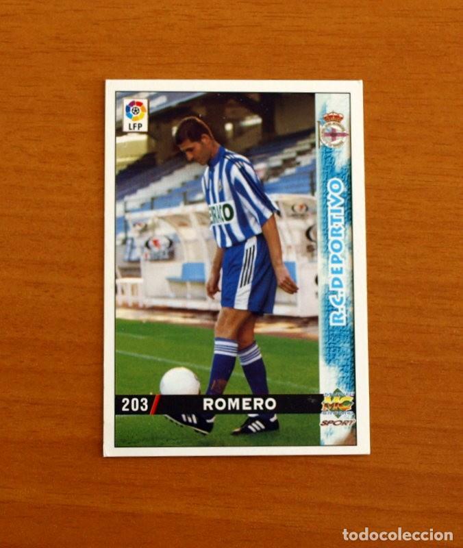 Fu&szlig;ball-Sticker: Deportivo La Coru&ntilde;a - N&ordm; 203 Romero - Mundicromo Las Fichas de la Liga 1998-1999-98-99