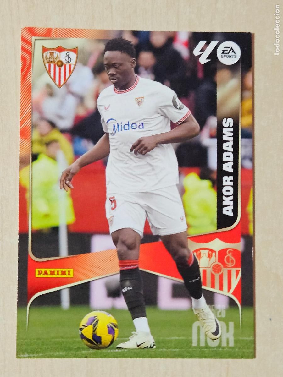 Fu&szlig;ball-Sticker: CROMO N&ordm; 342 AKOR ADAMS - MEGACRACKS 2025 26 - SEVILLA