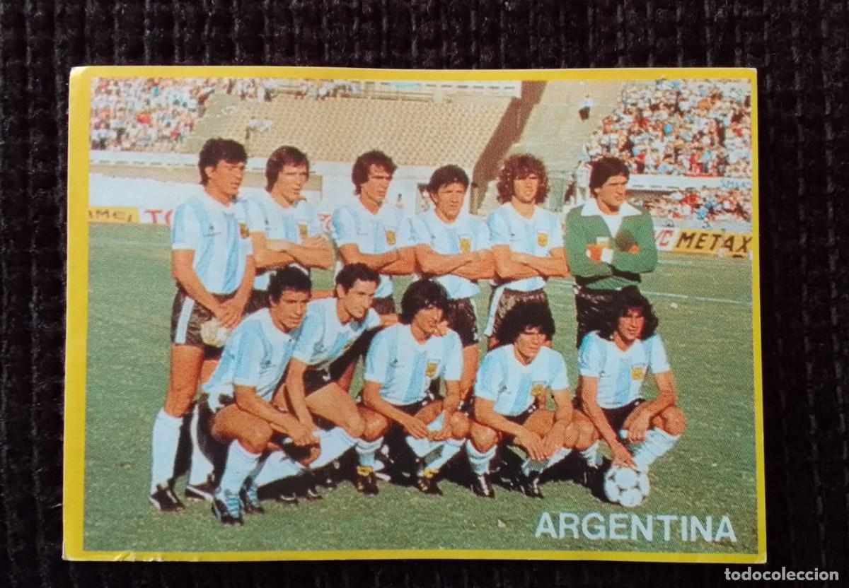 Cromos de F&uacute;tbol: CROMO FUTBOL EN ACCION. NUMERO 47. ARGENTINA. MARADONA. DANONE 82.