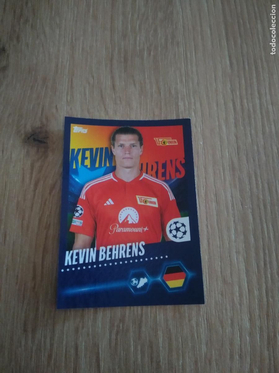Cromos de Futebol: 252 KEVIN BEHRENS UNION BERLIN CROMO FUTBOL UEFA CHAMPIONS LEAGUE 23-24 TOPPS 2023-2024