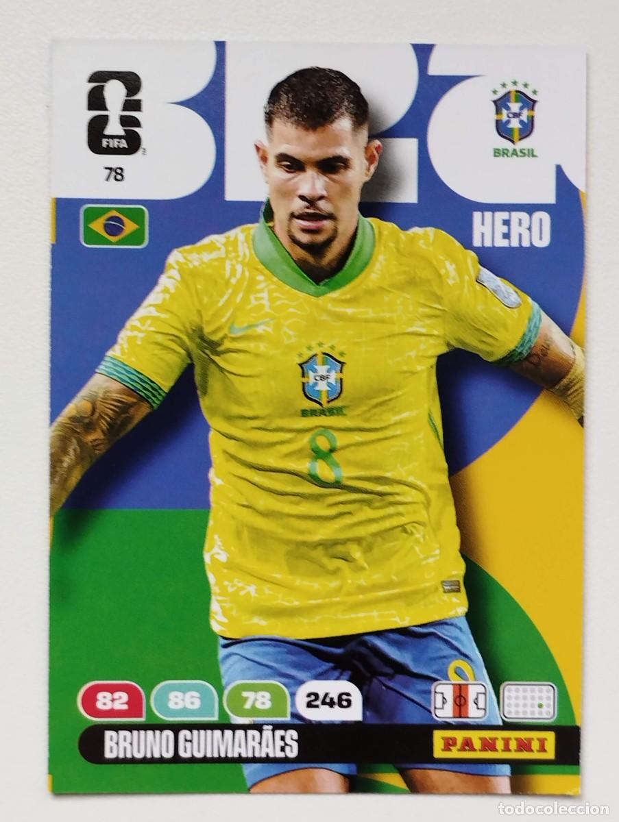 Cromos de F&uacute;tbol: CROMO CARD ADRENALYN MUNDIAL WORLD CUP 2026 HERO 78 BRUNO GUIMARAES BRASIL