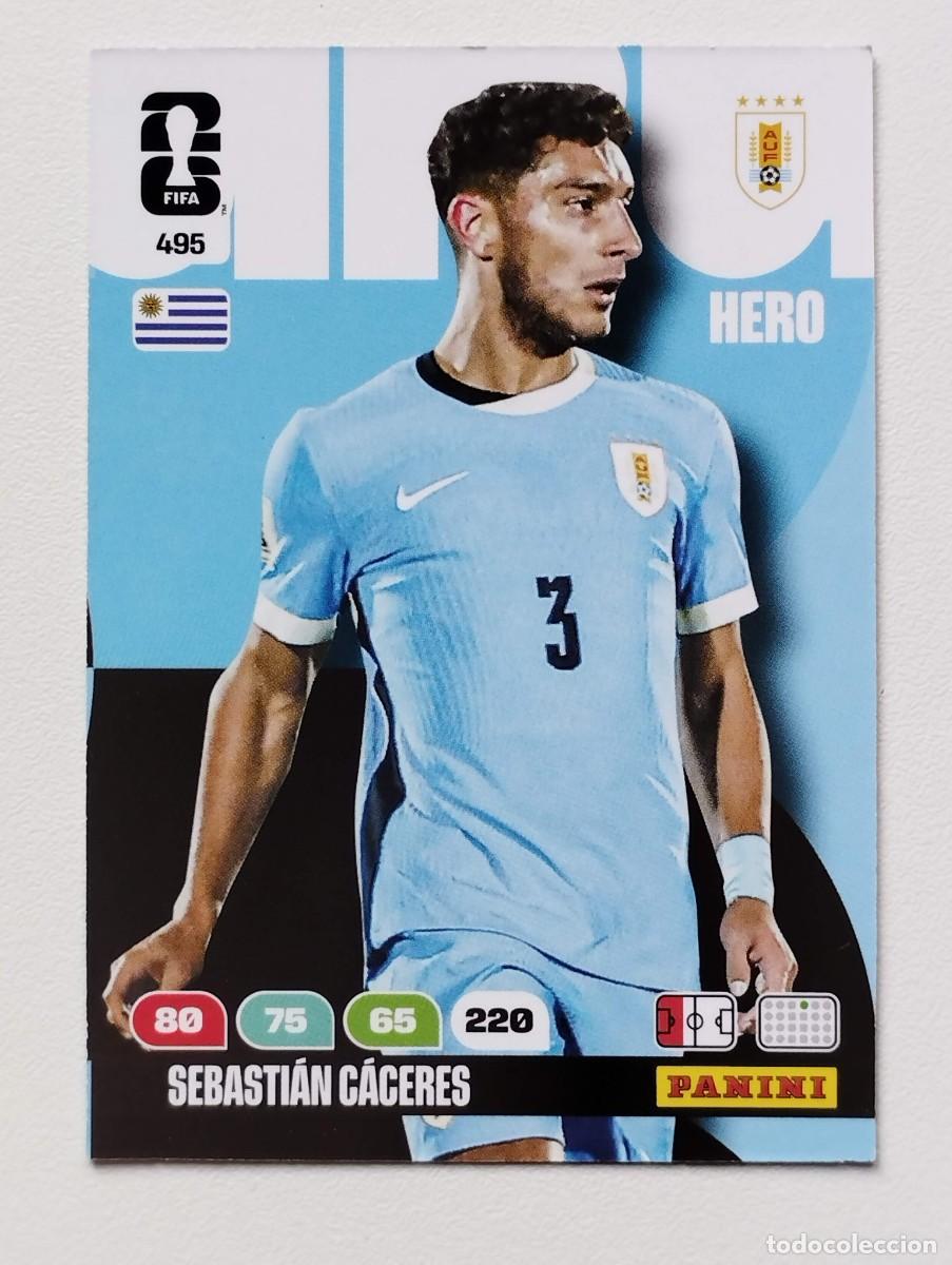 Cromos de Futebol: CROMO CARD ADRENALYN MUNDIAL WORLD CUP 2026 HERO 495 SEBASTIAN CACERES URUGUAY