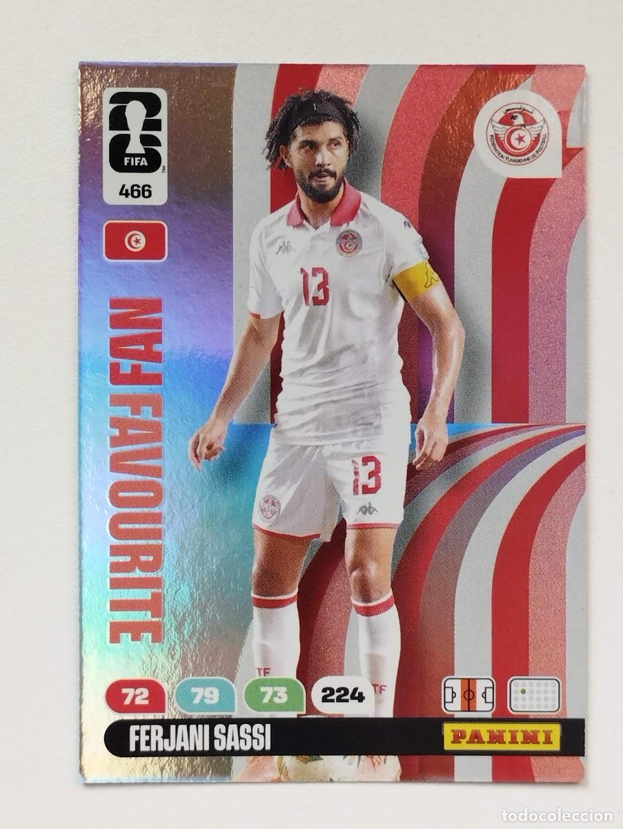 Cromos de Futebol: CROMO CARD ADRENALYN MUNDIAL WORLD CUP 2026 FAN FAVOURITE 466 FERJANI SASSI TUNEZ
