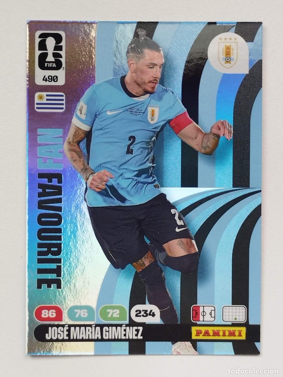 Cromos de Futebol: CROMO CARD ADRENALYN MUNDIAL WORLD CUP 2026 FAN FAVOURITE 490 JOSE MARIA GIMENEZ URUGUAY