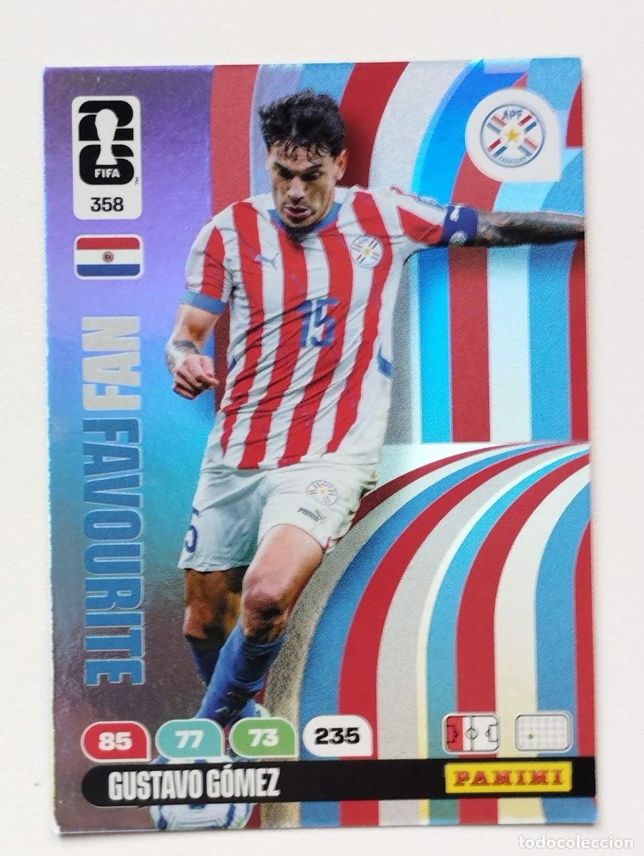 Figurine di Calcio: CROMO CARD ADRENALYN MUNDIAL WORLD CUP 2026 FAN FAVOURITE 350 GUSTAVO GOMEZ PARAGUAY