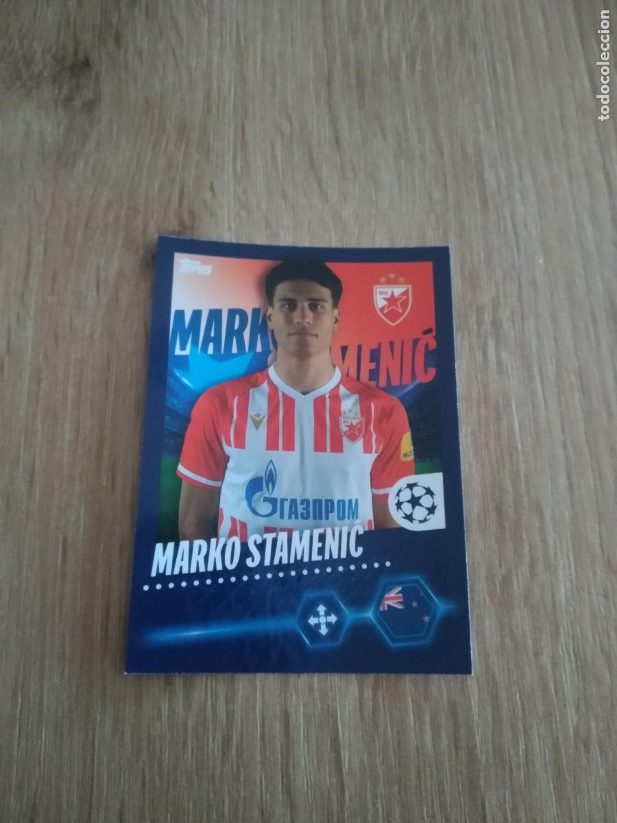 Cromos de F&uacute;tbol: 287 MARKO STAMENIC ESTRELLA ROJA CROMO FUTBOL UEFA CHAMPIONS LEAGUE 23-24 TOPPS 2023-2024
