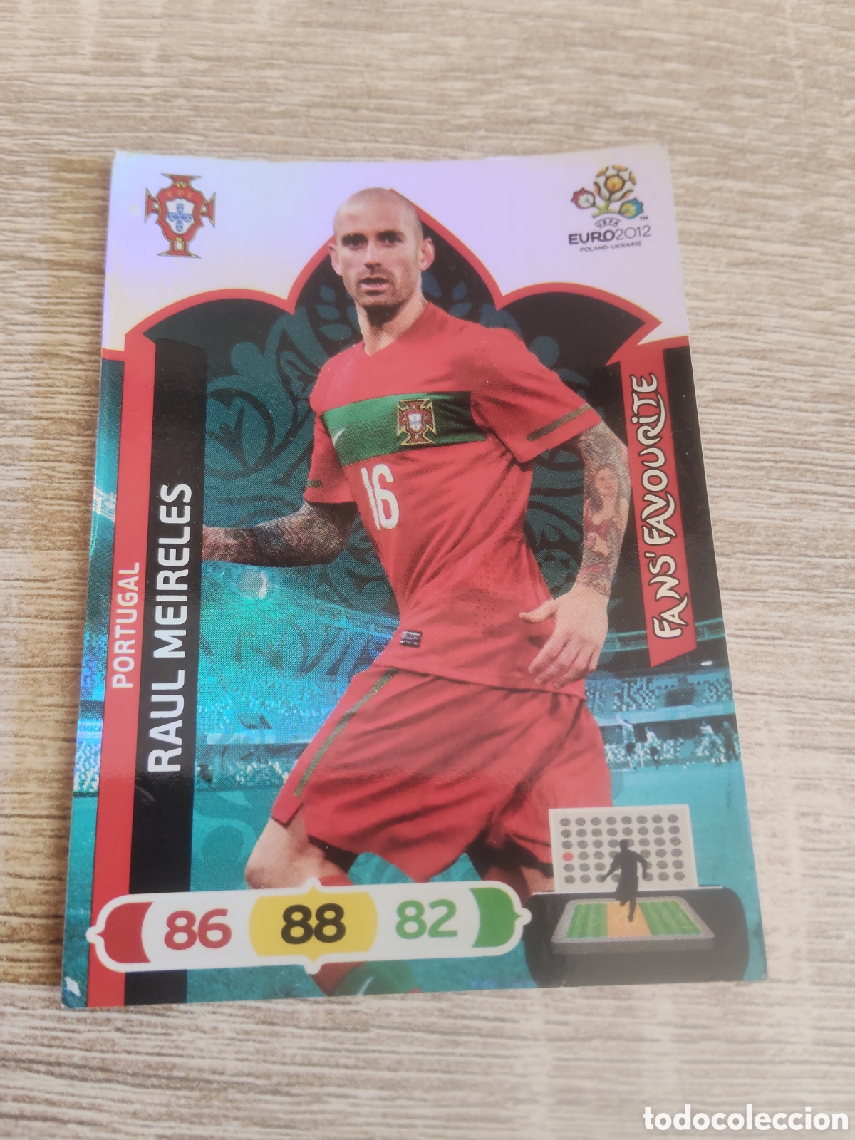 Cromos de F&uacute;tbol: Panini Adrenalyn euro 2012 Ra&uacute;l Meireles Portugal fans' favourite