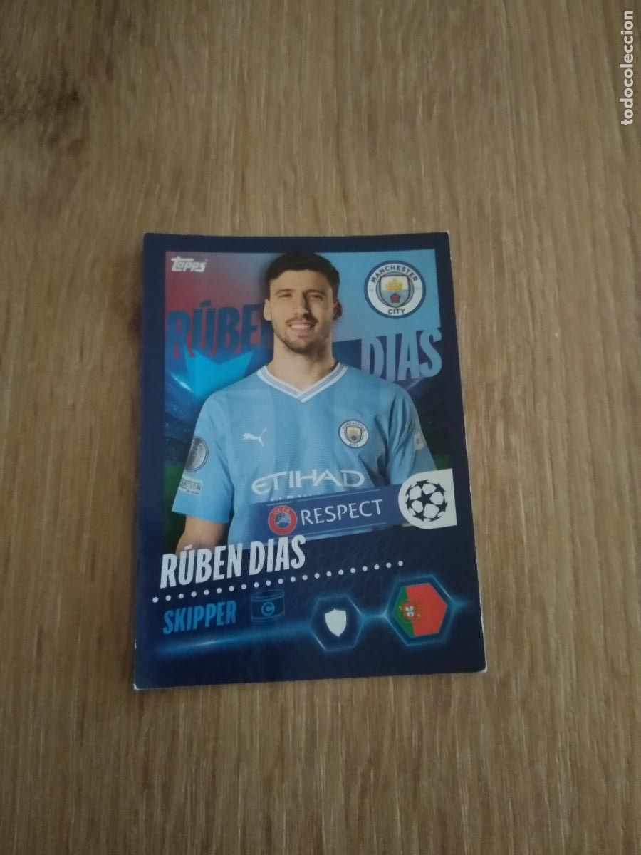 Cromos de F&uacute;tbol: 298 RUBEN DIAS MANCHESTER CITY CROMO FUTBOL UEFA CHAMPIONS LEAGUE 23-24 TOPPS 2023-2024