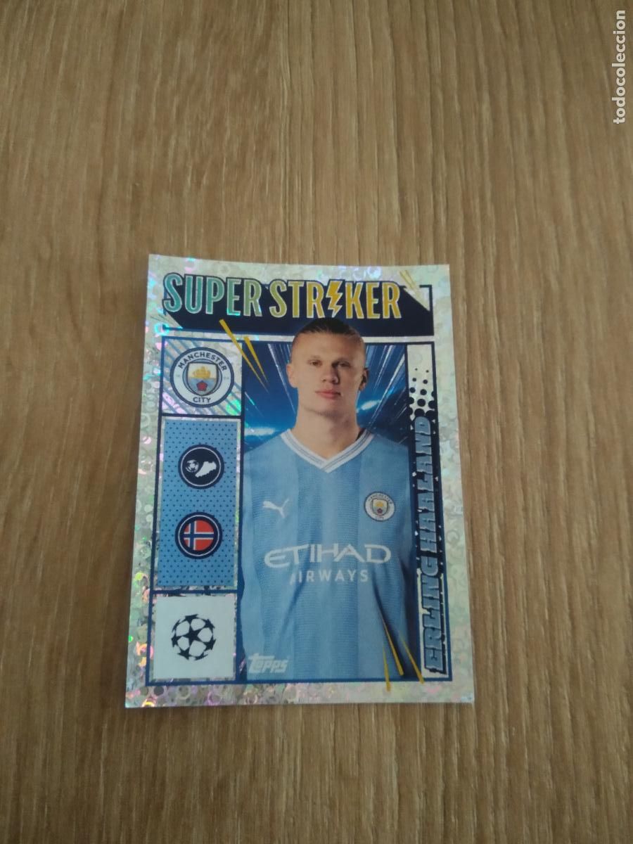 Cromos de F&uacute;tbol: 309 HAALAND MANCHESTER CITY CROMO FUTBOL UEFA CHAMPIONS LEAGUE 23-24 TOPPS 2023-2024