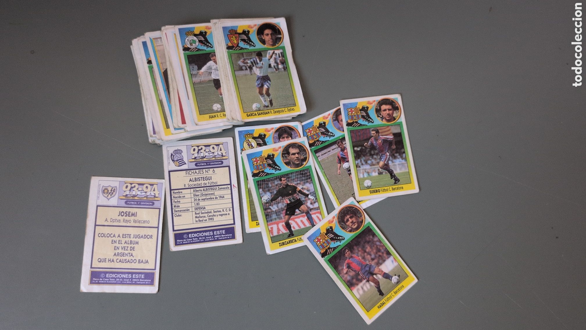 Cromos de F&uacute;tbol: LOTE 46 CROMOS LIGA ESTE 1993/94 93 94 NUNCA PEGADOS SIN PEGAR LEER DESCRIPCI&Oacute;N