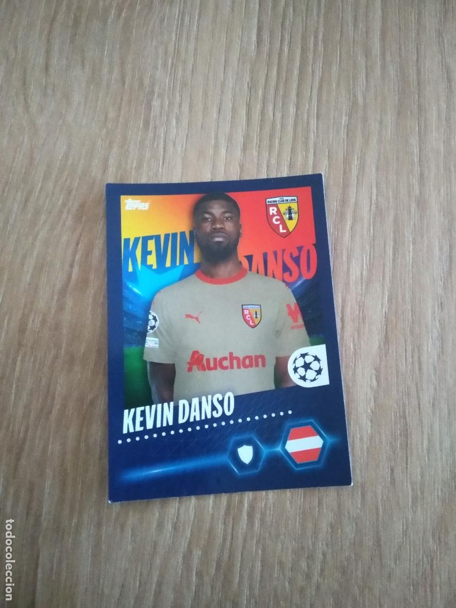 Figurine di Calcio: 391 KEVIN DANSO LENS CROMO FUTBOL UEFA CHAMPIONS LEAGUE 23-24 TOPPS 2023-2024