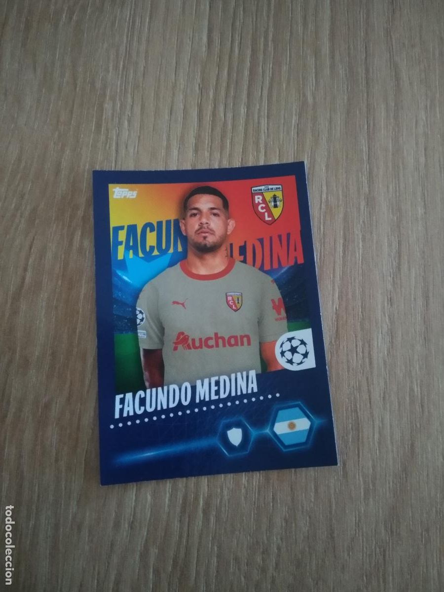 Figurine di Calcio: 392 FACUNDO MEDINA LENS CROMO FUTBOL UEFA CHAMPIONS LEAGUE 23-24 TOPPS 2023-2024