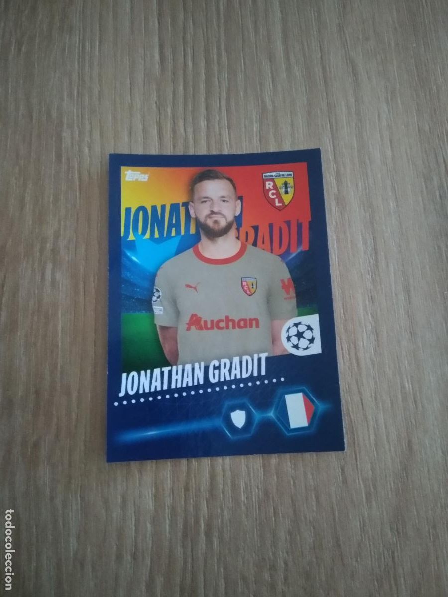 Figurine di Calcio: 393 JONATHAN GRADIT LENS CROMO FUTBOL UEFA CHAMPIONS LEAGUE 23-24 TOPPS 2023-2024