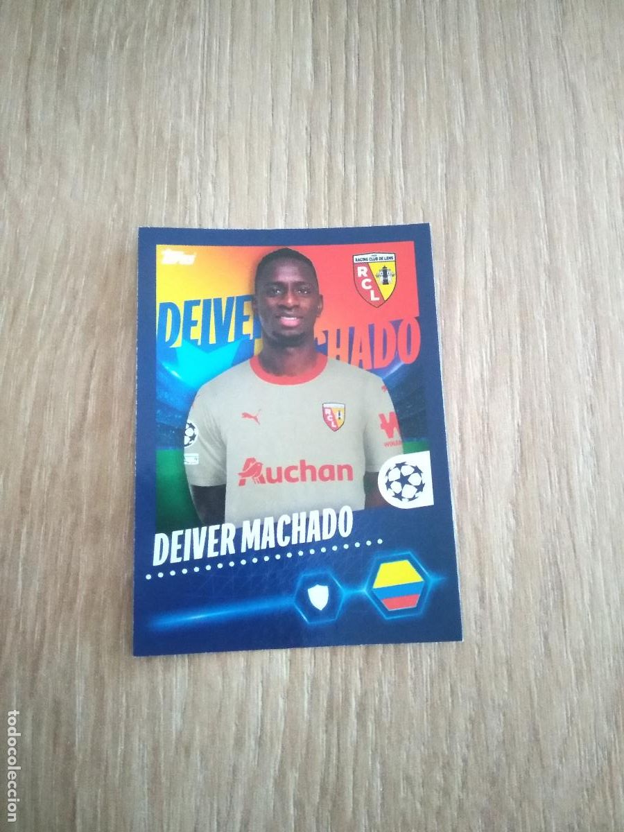 Figurine di Calcio: 394 DEIVER MACHADO LENS CROMO FUTBOL UEFA CHAMPIONS LEAGUE 23-24 TOPPS 2023-2024