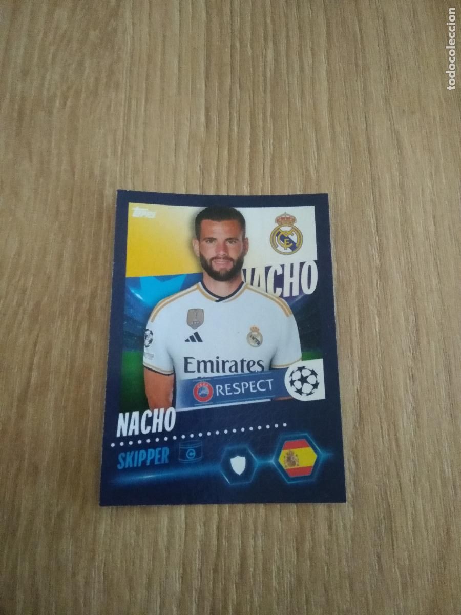 Cromos de Futebol: 414 NACHO REAL MADRID CROMO FUTBOL UEFA CHAMPIONS LEAGUE 23-24 TOPPS 2023-2024
