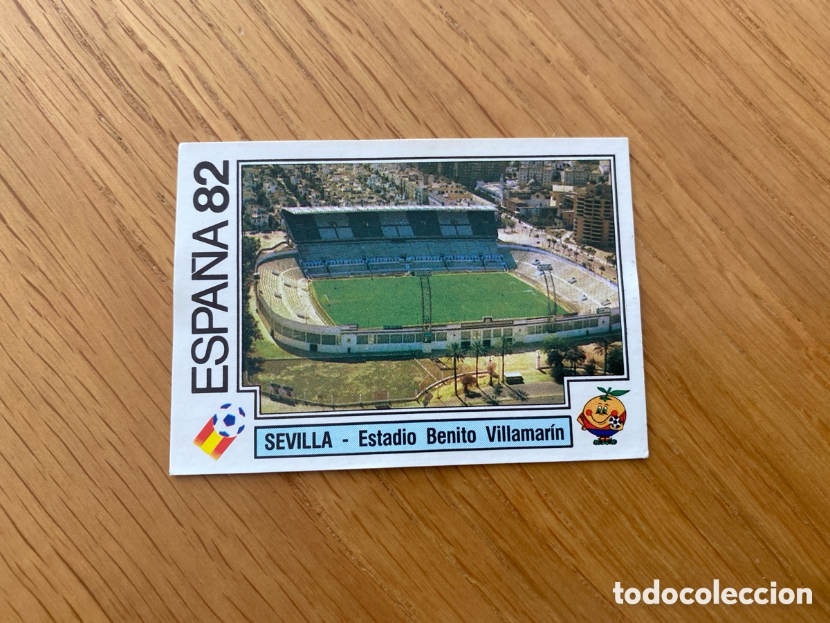 Figurine di Calcio: Cromo panini mundial Espa&ntilde;a 82 n&uacute;mero 16 Sevilla - Sticker album world cup Spain Estadio Villamarin