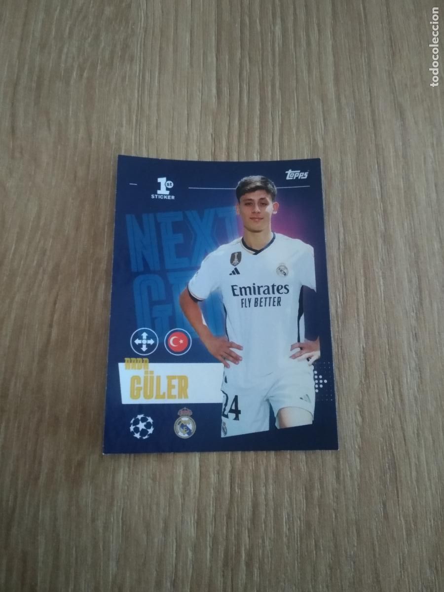 Cromos de F&uacute;tbol: 425 ARDA GULER REAL MADRID CROMO FUTBOL UEFA CHAMPIONS LEAGUE 23-24 TOPPS 2023-2024
