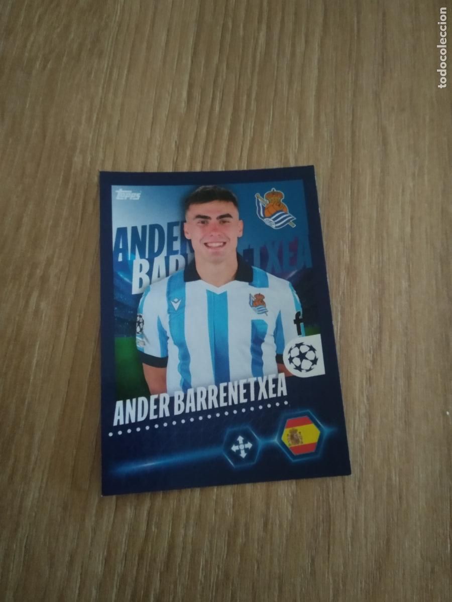Cromos de F&uacute;tbol: 435 ANDER BARRENETXEA REAL SOCIEDAD CROMO FUTBOL UEFA CHAMPIONS LEAGUE 23-24 TOPPS 2023-2024