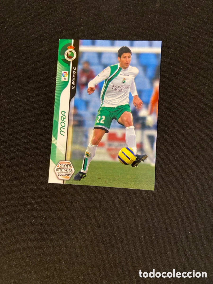 Fu&szlig;ball-Sticker: MORA 238 (RACING SANTANDER) PANINI MEGACRACKS 2006-2007 06 07 CROMO CARTA M-3