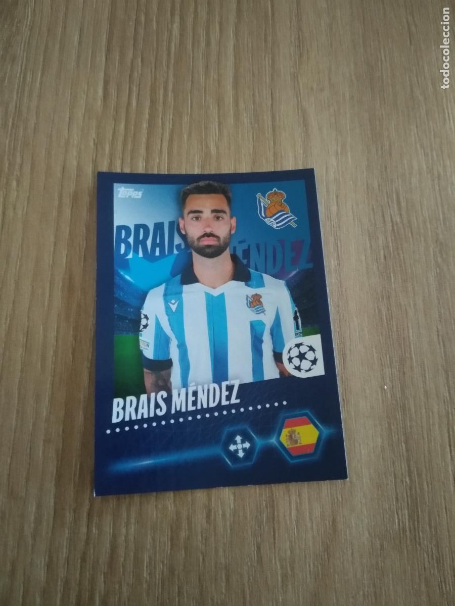 Cromos de F&uacute;tbol: 438 BRAIS MENDEZ REAL SOCIEDAD CROMO FUTBOL UEFA CHAMPIONS LEAGUE 23-24 TOPPS 2023-2024