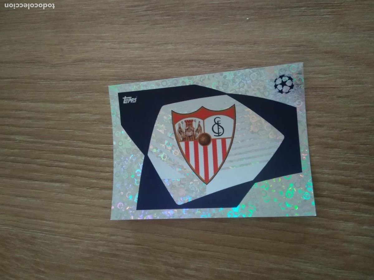 Cromos de F&uacute;tbol: 446 ESCUDO SEVILLA CROMO FUTBOL UEFA CHAMPIONS LEAGUE 23-24 TOPPS 2023-2024