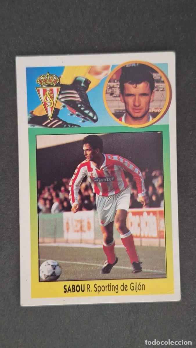 Cromos de F&uacute;tbol: L2 SABOU SPORTING DE GIJON FICHAJE 13 LIGA ESTE 1993 1994 93 94 CARTON NUNCA PEGADO SIN PEGAR